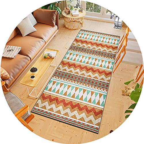 Tapis De Chambre Adulte 50x140cm, Abstrait Tapis Motif 3D Antidérapant Surface Douce pour Chambre, Cuisine, Descente de Lit Cover