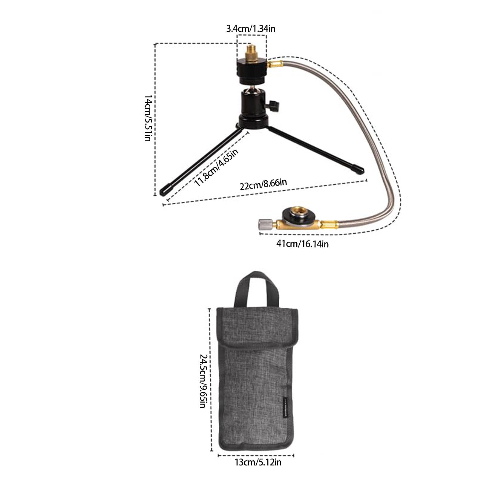 Trépied de Chauffage à gaz Portable d ' extérieur, Pliable pour réservoirs de gaz, pour Camping, randonnée, activité hivernale