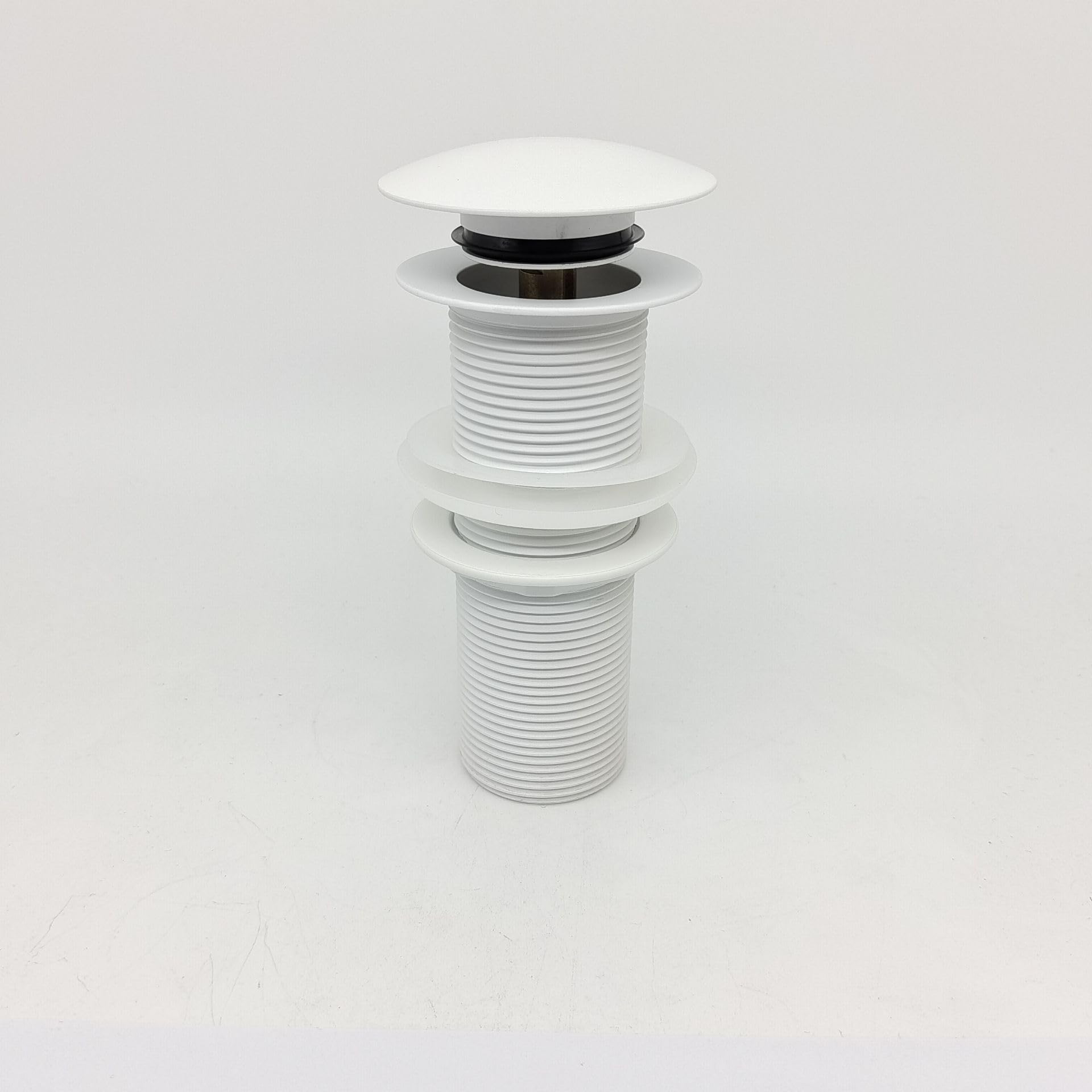 Bonde de vidange pop-up 120 mm, blanc mat, bonde d'écoulement pour lavabo wohnfreuden refermable