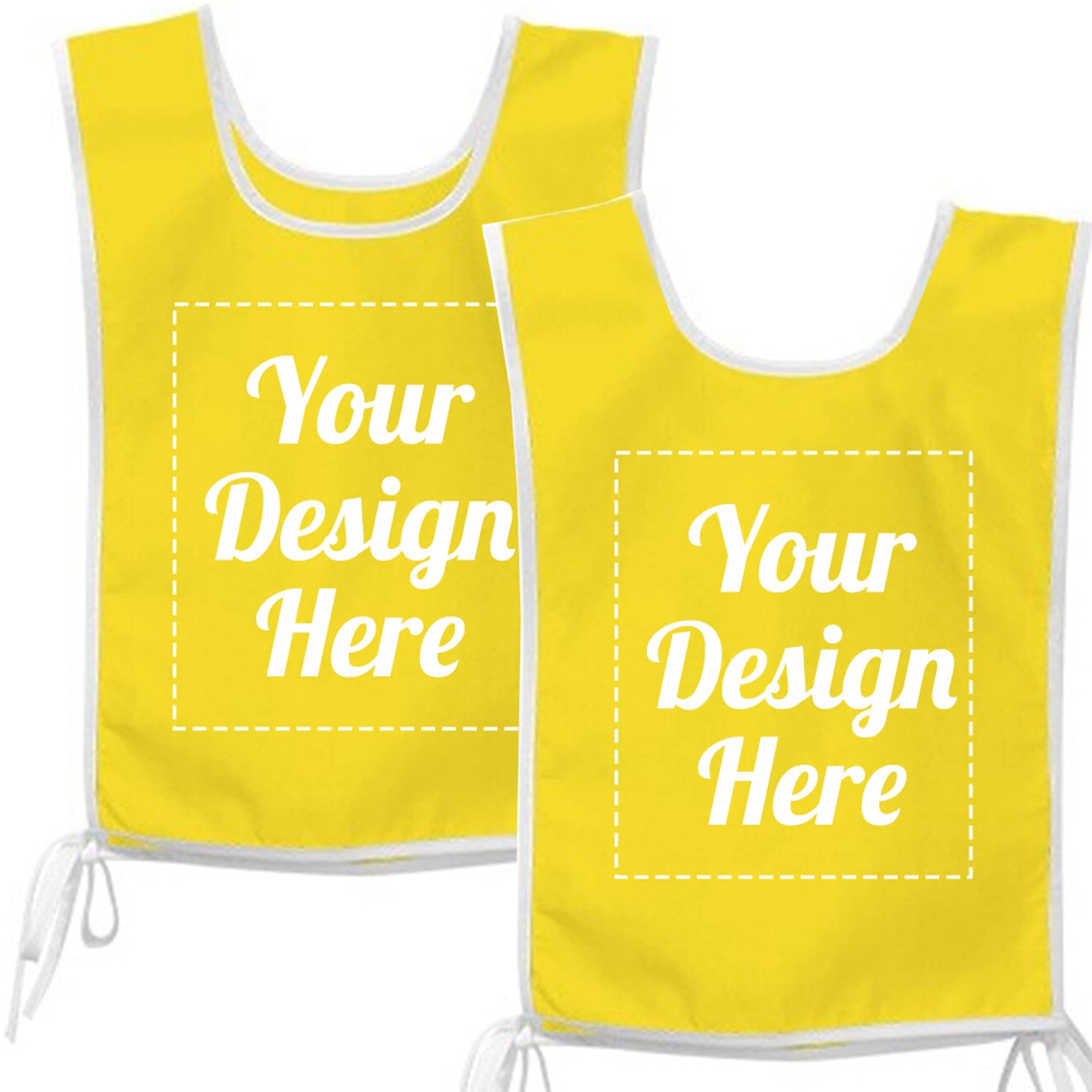 TOPTIE Custom Caddie Bibs Adult Sports Event Vest Soccer Bib with Ties Polyester 2-Tone Golf Tournament