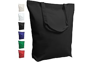 TOPDesign Super Strong Reusable Tote Bag in Black