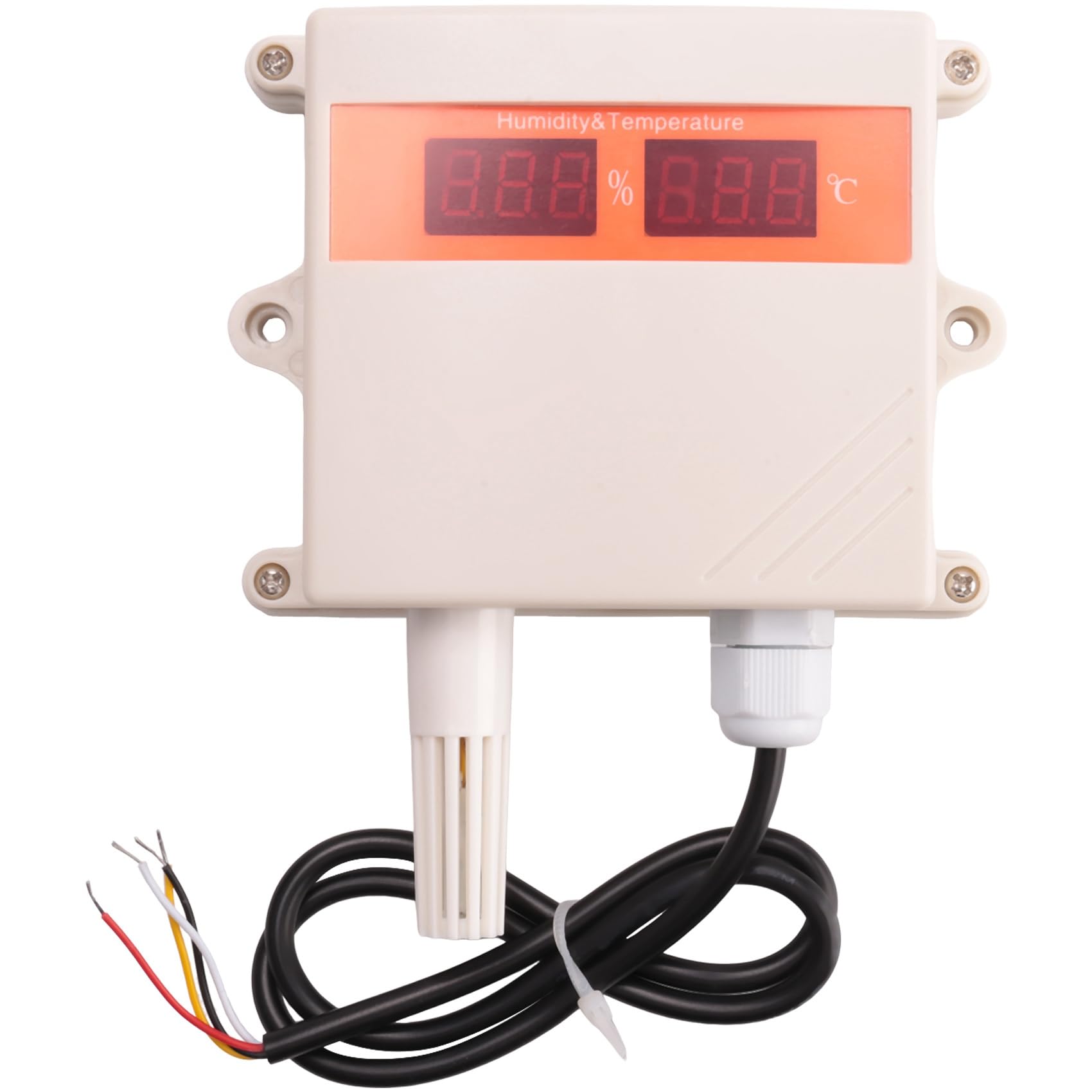 Baglaum RS485 Temperature and Humidity Sensor Waterproof Digital Air Temperature and Humidity Transmitter LED Display (C)