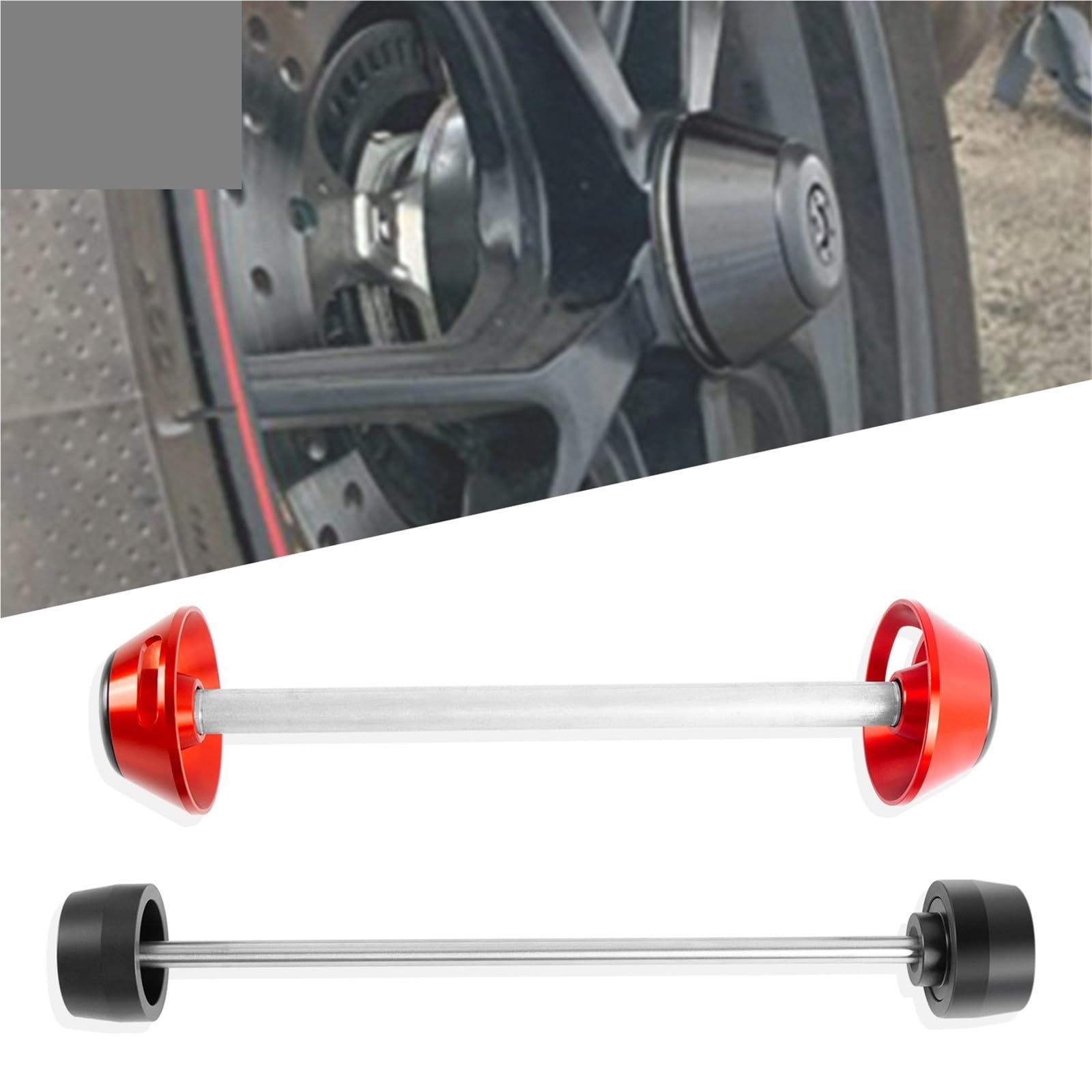 Pasuje do Ducati Multistrada 1200/1260 osłona koła widelca Crash Slider | Motocykl Przednia Oś Tylna Widelec Osłona Koła Crash Slider(Black)