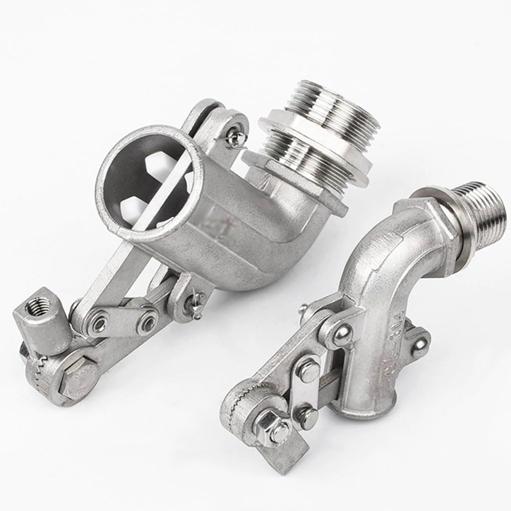 Valvola a sfera galleggiante regolabile da 1 pezzo, valvola a galleggiante a gomito in acciaio inossidabile 304, regolatore del livello 'acqua for torri del serbatoio 'acqua(1/2inch)