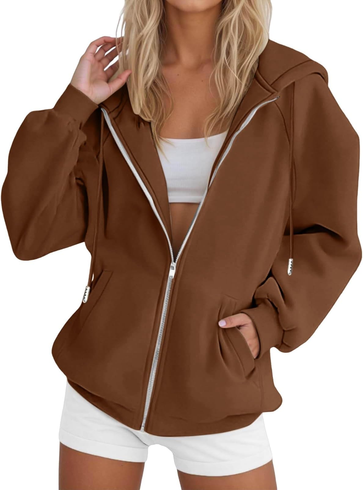 Hoodies for Women uk,Zip Up Hooded Hoodies Lightweight Long Sleeve Oversized Sweatshirts Ladies Jumpers Zipper Jackets with Pockets Oversized Long Sleeve Black Hoodie