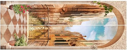 Artibetter Calcomanías de pared extraíbles para decoración del hogar, 2 unidades, calcomanías de puerta extraíbles, papel tapiz para puerta de