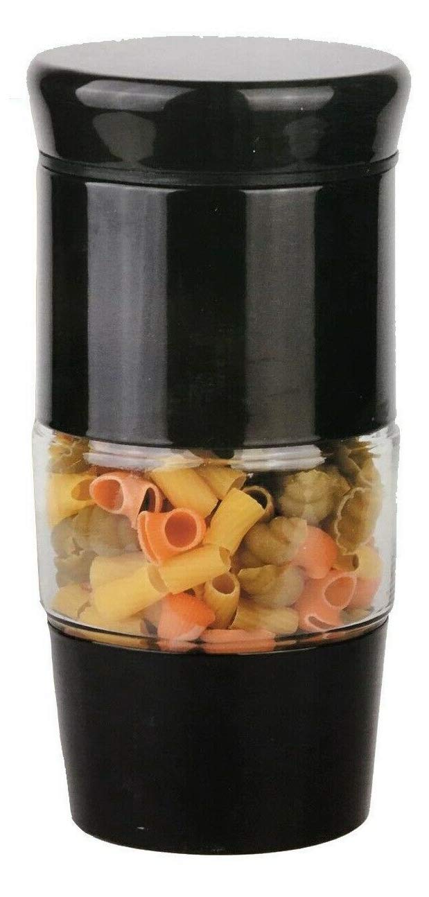Royal Cuisine Glass Jar Canister Stainless Steel Nested Canister with Glass Window Airtight Lid Coffee Sugar Tea Storage Jars for Flour Pasta Cookies Spices Grains (Black)