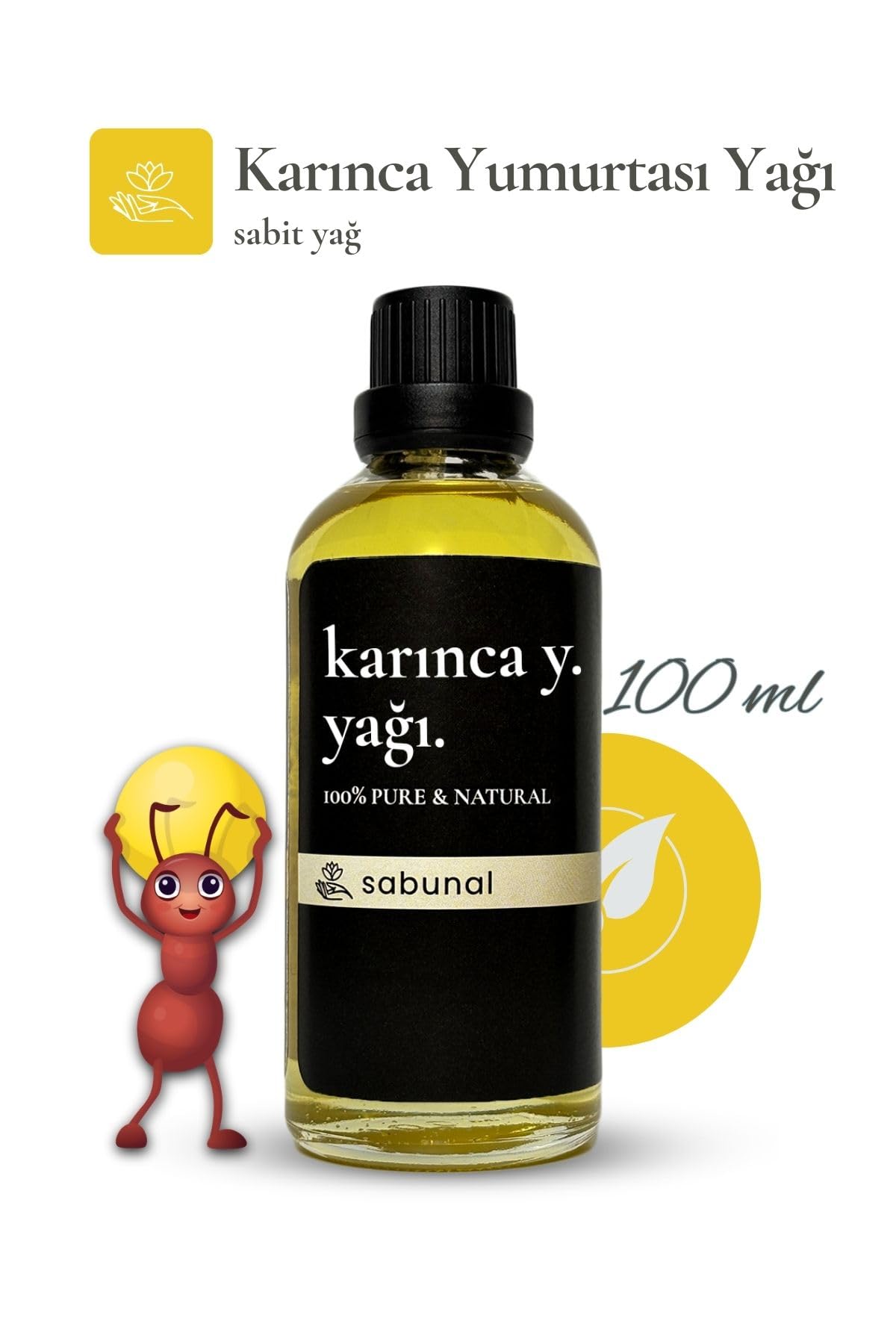 Karınca Yumurtası Yağı 100 ml - Epilasyon Sonrası Tüy Azaltıcı Bakım Yağı