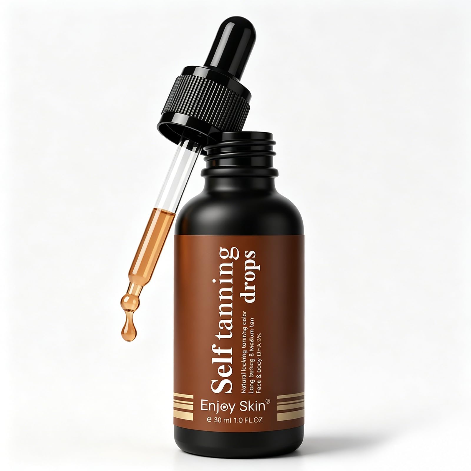 30ml Self Tanning Drops, Gotas Autobronceadoras, Brillo Bronceado para Todo Tipo de Pieles, Bronceado Personalizado, un Efecto de Bronceados sin Tomar el Sol(Marrón)