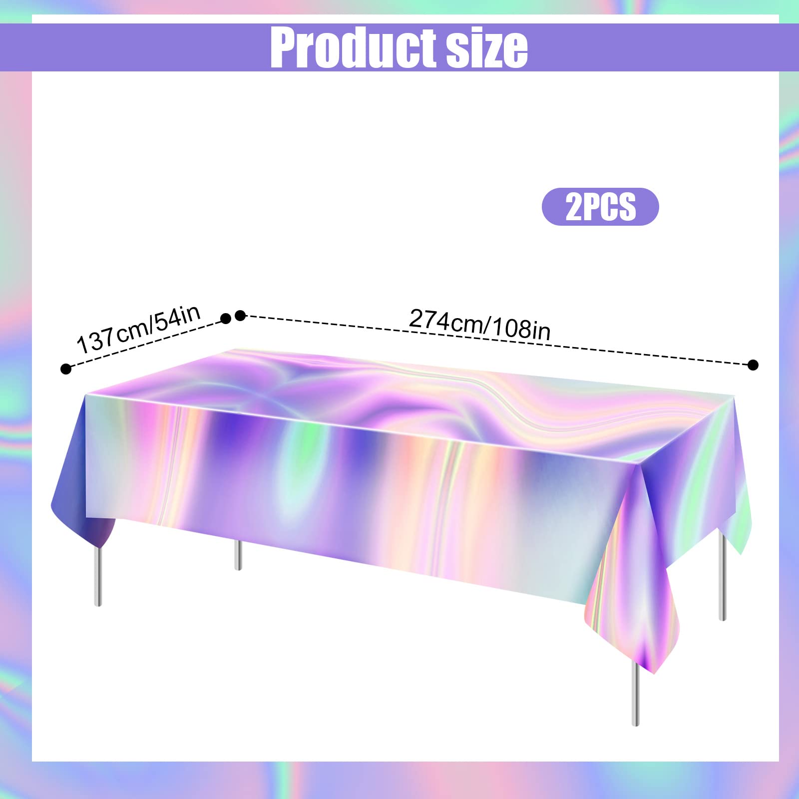 Stunq® Set van 4 Roségouden Plastic Tafelkleden - Diverse Maten en Vormen