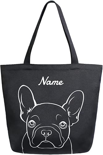 Miniatura 2 de ALAZA Customized Large Canvas Tote Bag Reusable Grocery Shopping Gift Bag with Handles, Heavy Duty, Washable