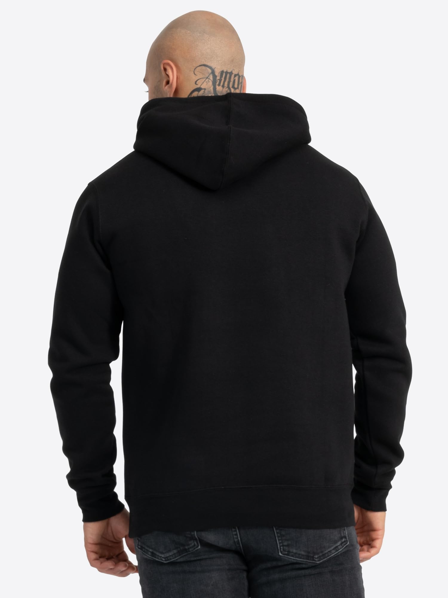 Lonsdale London Wolterton Hombre Sudadera con Capucha Negro 60% algodón, 40% poliéster Regular
