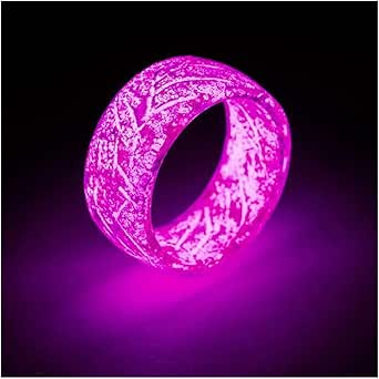 VALINK Luminous Glow Ring Glowing in The Dark Jewelry Unisex Decoration ...