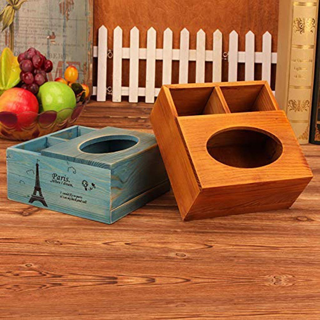 Moderne Box Tissu d'origine en Bois Couleur Couverture Boîte, Design for Salle à Manger Cuisine Chambre Coiffeuse et Accueil