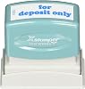Xstamper 1333 for Deposit ONLY, Pre Inked Laser Engraved Rubber Stamp, Blue Ink, Impression Size: 12 x 1-58"