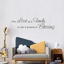 Wall Decals for Living Room, Wall Stickers for Living Room, (Easy to Apply), Wall Decor Vinyl Art Couple Photo Love Farmhouse Husband Wife Marriage Words Signs, Family Quotes Inspirational Home Sayings Positive Romantic Decorations Bathroom, The Love of A Family is Life's Greatest Blessing 35"X9.8"