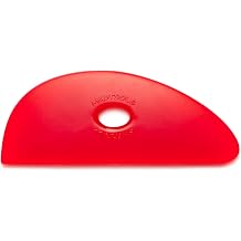 Mudtools Pottery Ribs Shape 3 Polymer Rib Red Very Soft, 5 Wide Clay Shaping & Smoothing Tool R3