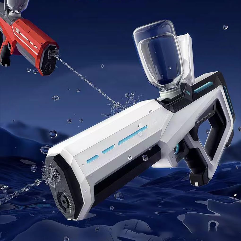 Automatische Wasserpistole für Kinder,starke Wassermenge (8-10 Meter),weiß