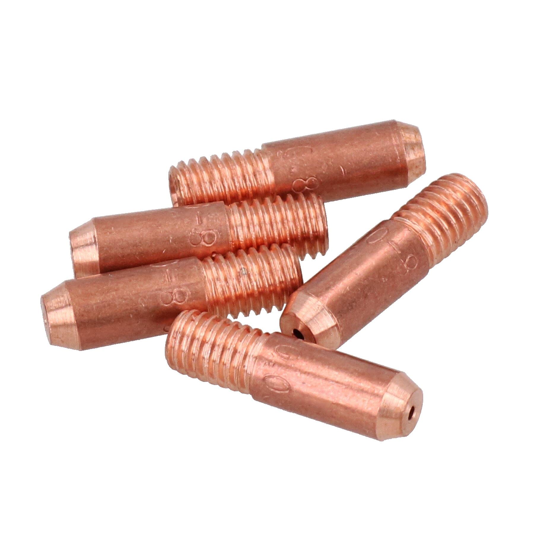 0.8mm Mini Contact Tips 5pk Hobby Welding Torch Welder MIG Gas M5 Thread