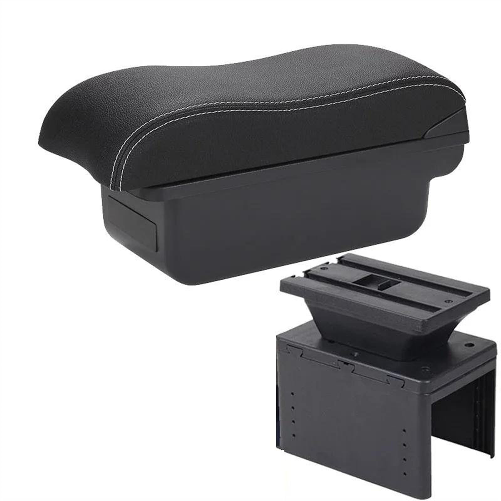 NOHEEU Car Center Console Armrest Box Storage Accessories For Hyundai I20 2021 2022(C3 Black white NO USB)