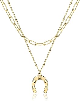 Fettero Pendant Necklace Gold Evil Eye 14K Gold Plated Dainty Chain Simple Protection Jewelry for Women