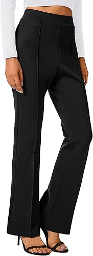 Miniatura 54 de Urban CoCo Pantalones de trabajo elásticos con corte de bota, pantalones de yoga pequeños para oficina casual Gris