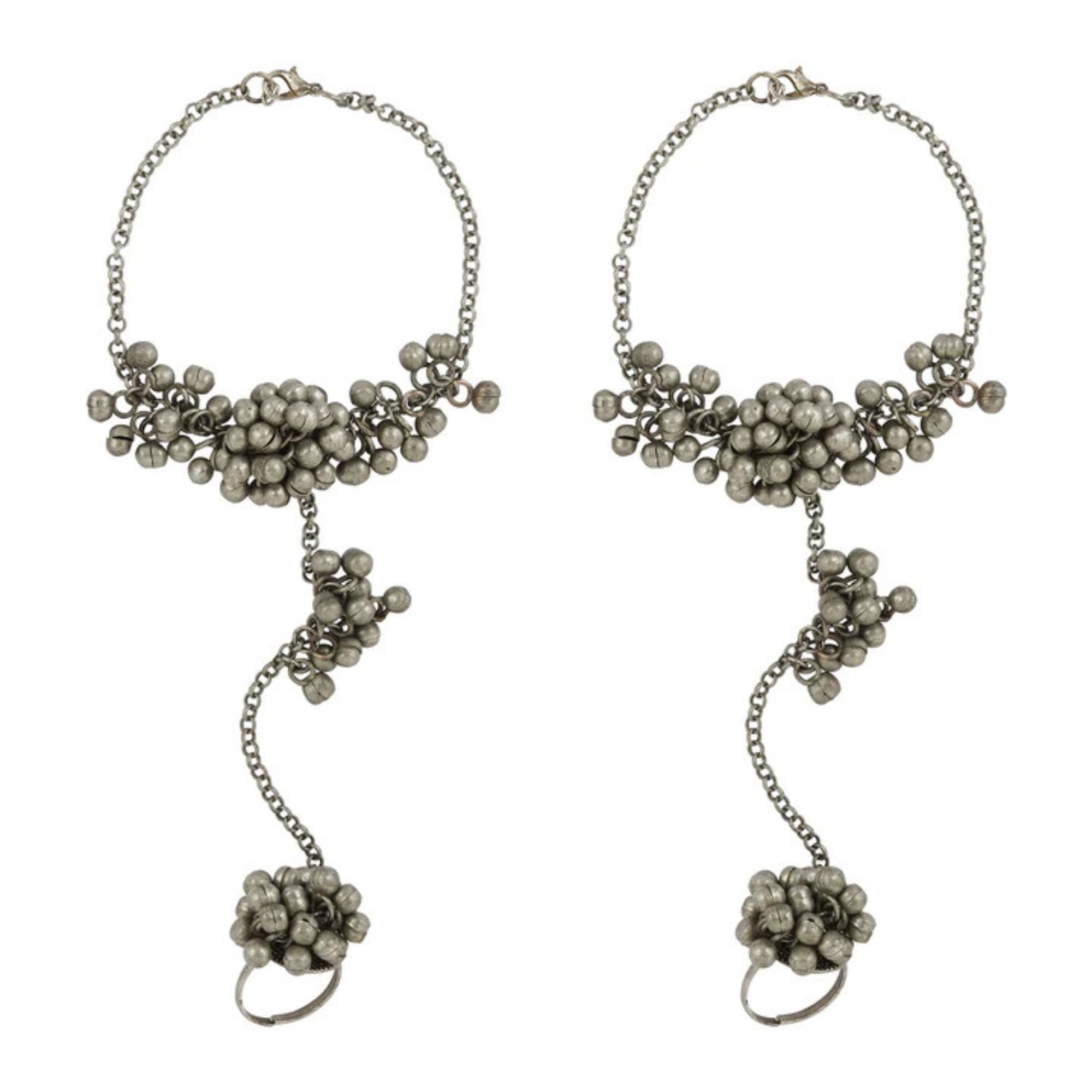 Dulcett India | Silver Oxidised Ghunghroo Anklets | Unique Ghunghroo Anklets for Women & Girls | Handmade Anklets for Women. (B0D7W8QW6B) Amazon Price History, Amazon Price Tracker