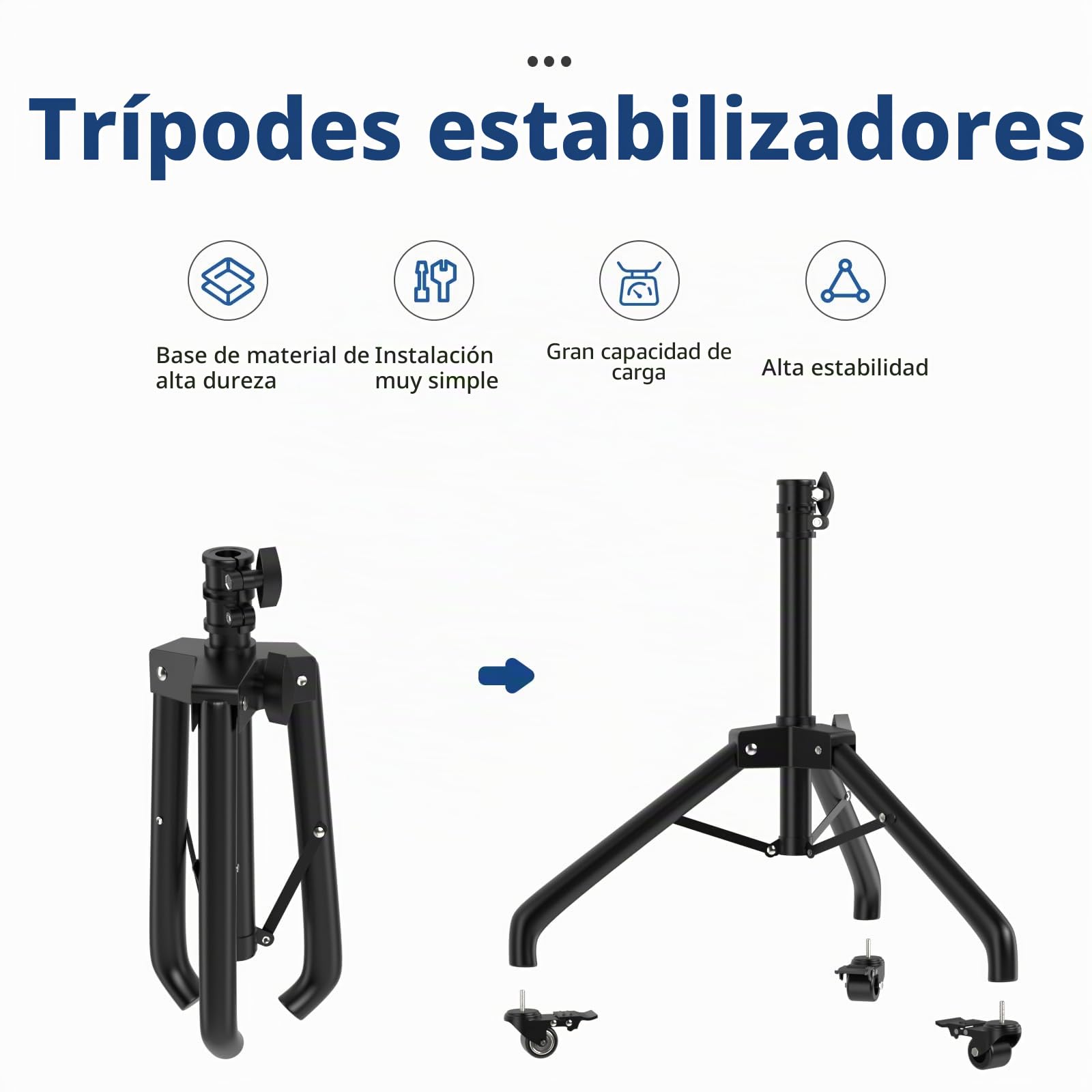 ZHOOGE Bandeja de salón con ruedas y soporte, aleación de hierro de, bandeja de tatuaje ajustable con triciclo silencioso