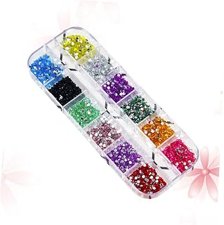 Nail Art Rhinestones 2000Pcs 12 Colors Compact Box DIY Crystal Decoration