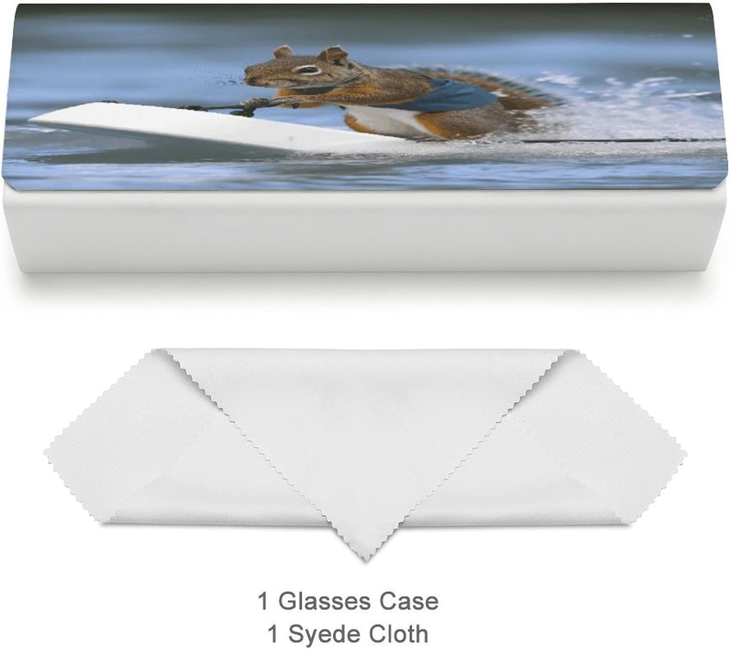 Leather Hard Shell Glasses Case, Portable Travel Sunglasses Case image 3
