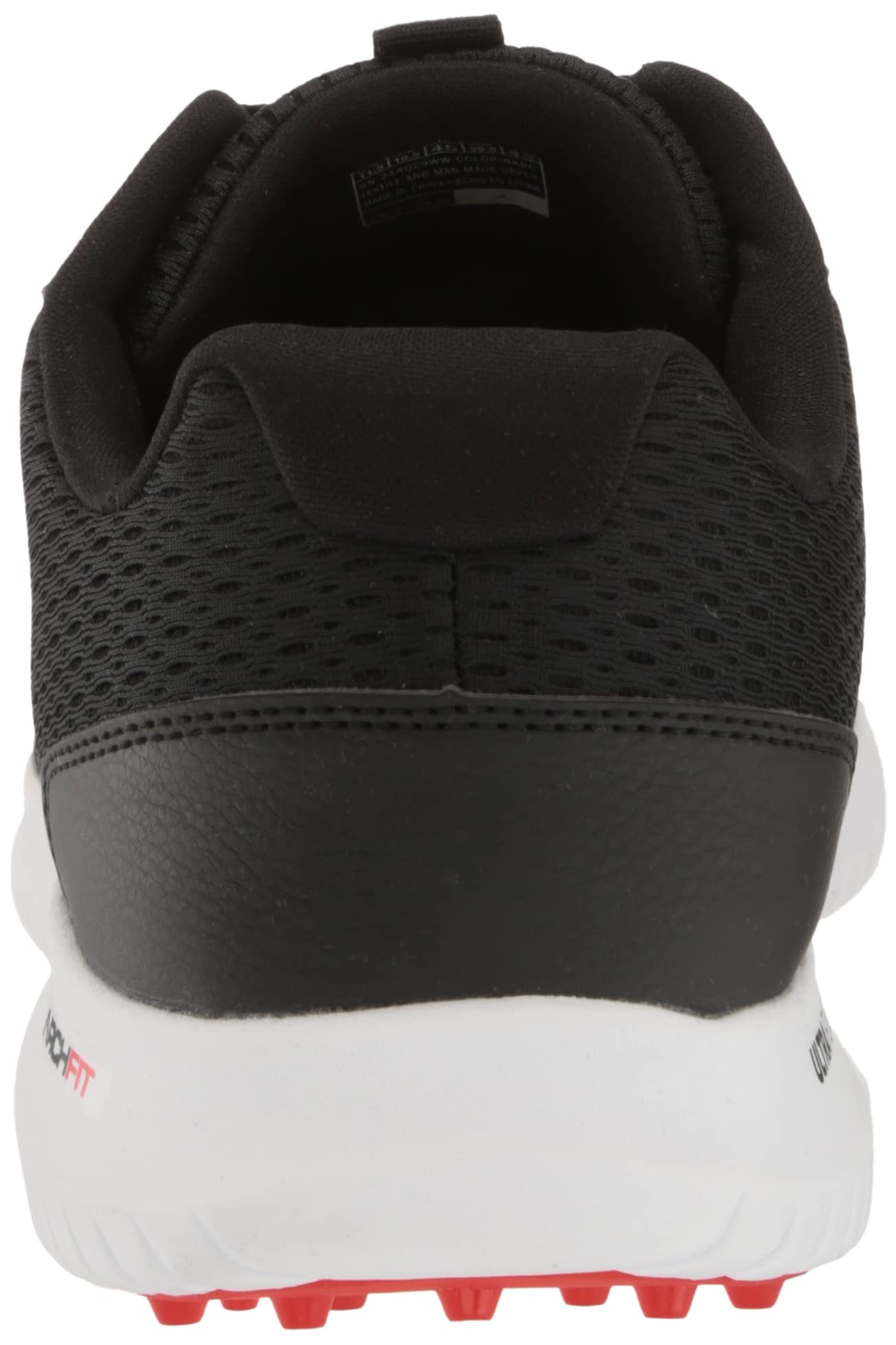 Skechers Herren Max Fairway 3 Arch Fit Spikeless Golfschuh Sneaker, Schwarz/Rot, 41.5 EU – Ansicht 3
