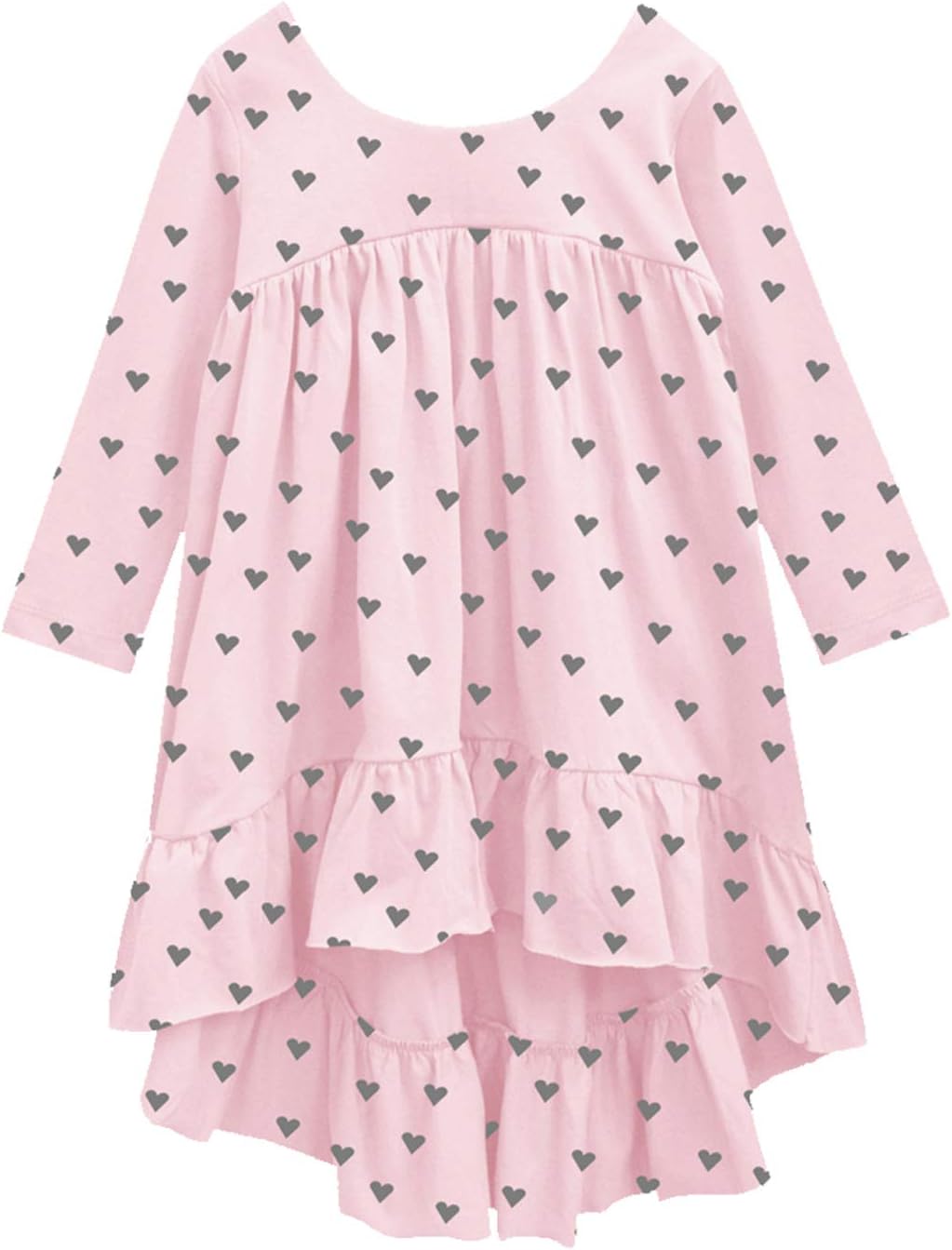 Girls Cotton Skater Knee Length Empire Dress