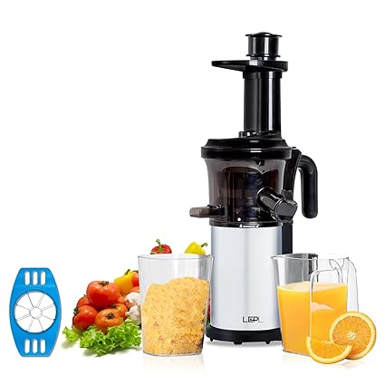 LEPL Lsj368 Bliss Cold Press Slow Juicer,99% Pulp Free With 45 Rpm&200 Watts Power Motor,All-In-1 Fruit&Vegetable Juicer|Bpa Free|Brush,2 Pulp&Juice Jar And Fruit Cutter Included,1 Year Warranty
