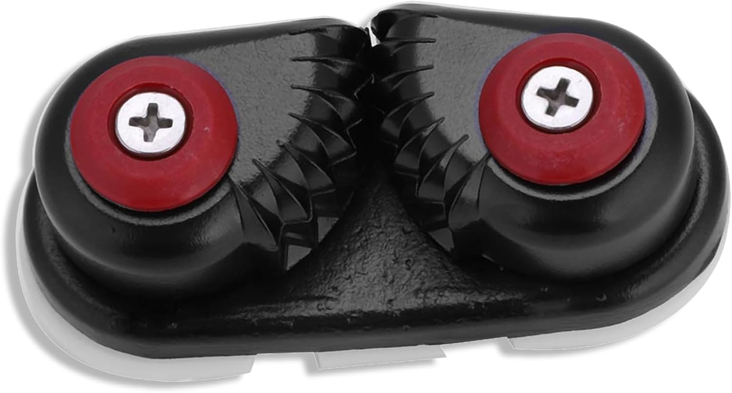 Black Cam Cleat, Aluminum Nylon Fast Entry Boat Sailing Sailboat Ball Bearing Rope Cam Cleat Black Accessory for Sailing Sailboat Kayak