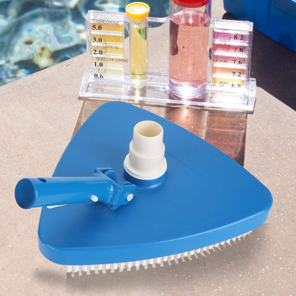 Pool Vacuum Head Portable Weighted Triangular Shape Brush Cleaning Tool Swimming Pool Vacuum Head Brush Cleaning Tool Corner Cleaner Accessories for Swimming Pool and Fish Pond