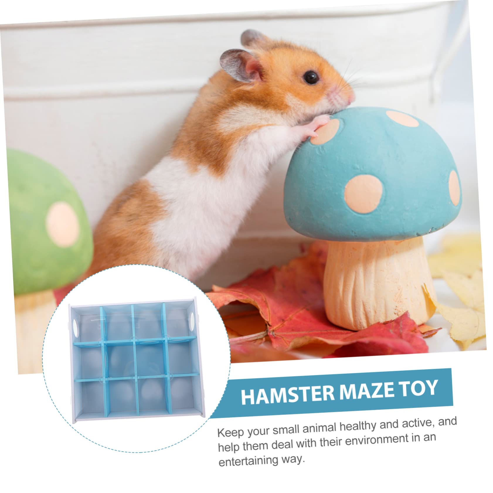 Holzlabyrinth Tunnel für Hamster und Rennmäuse, Blau