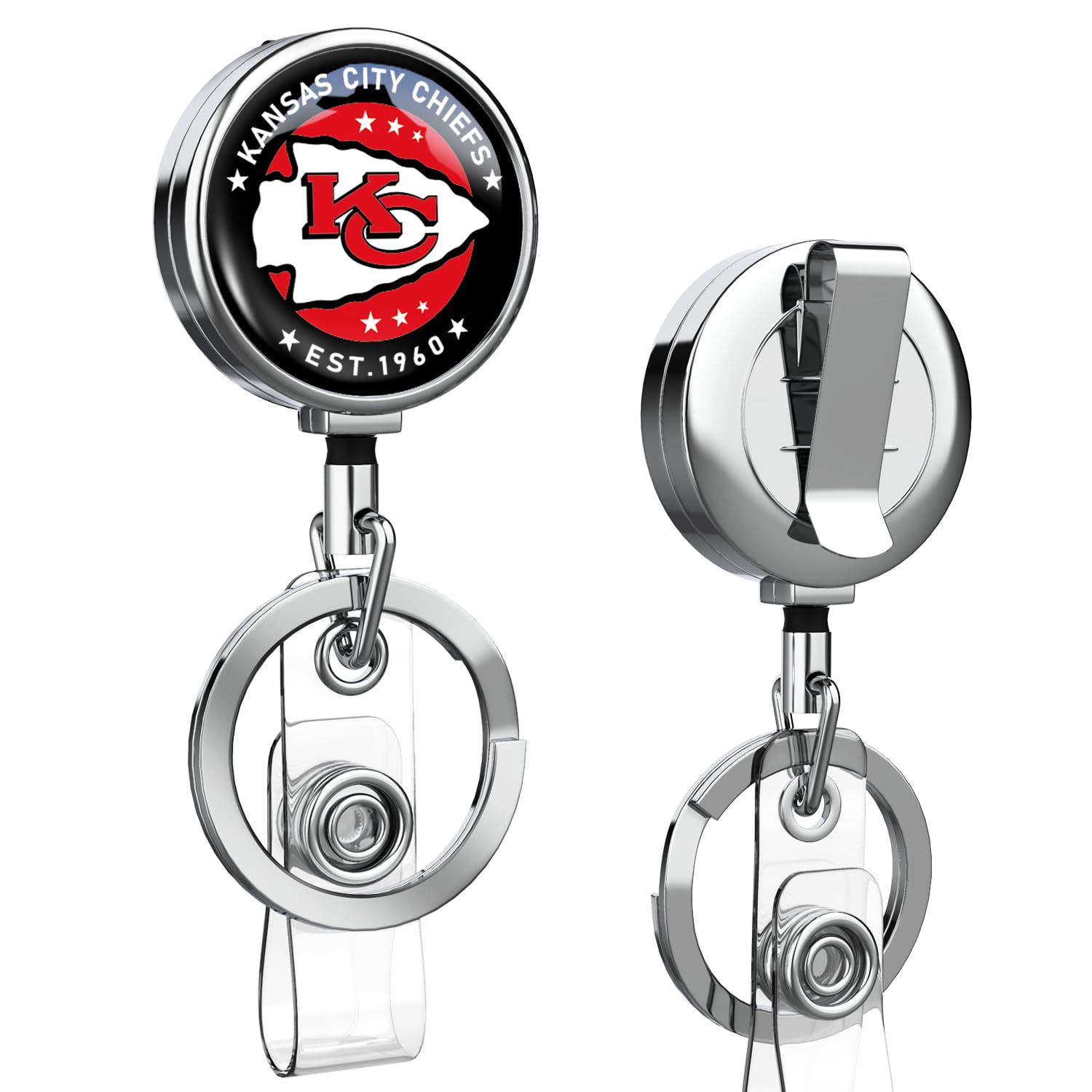 Aooble 1 Pack Heavy Duty Retractable Badge Reel Holder Retractable with ID Clip for Nurse Nursing Name Tag Card Nursing Student Teacher Doctor Medical