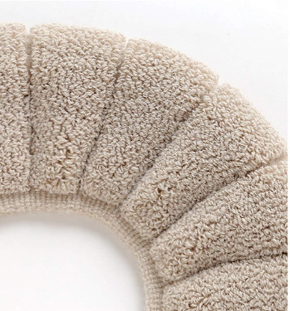 DadaAA Bathroom Soft Thicker Stretchable Toilet Seat Cover U-Shaped Seat Cover Pads (Beige)