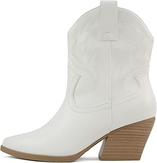 “BLAZING” ~ Women Western Bootie Pointe Toe with Low Heel (Wide Fit Available)