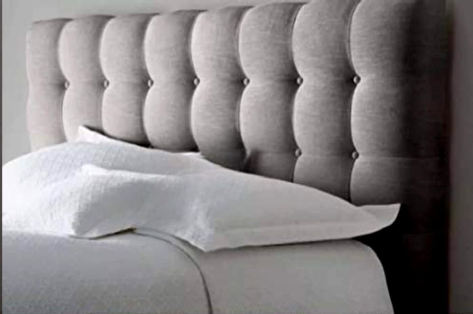 luxisleepltd Cubes 20''/26''/30'' Tall Headboard in Linen Turin 3FT 4FT 4FT6 5FT,6FT for divan bed,Deep Buttons (Brown, 4ft6-30''Tall)
