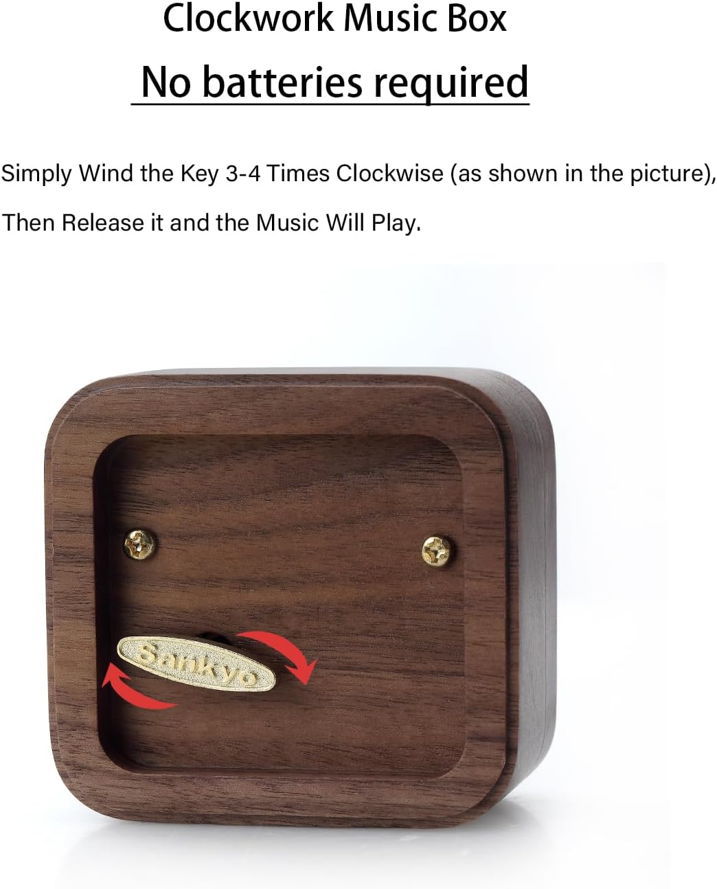 Natural Solid Wood Music Box with Pause Function Gift for Birthdays Mother’s Day Children’s Day Valentine’s Day & Christmas