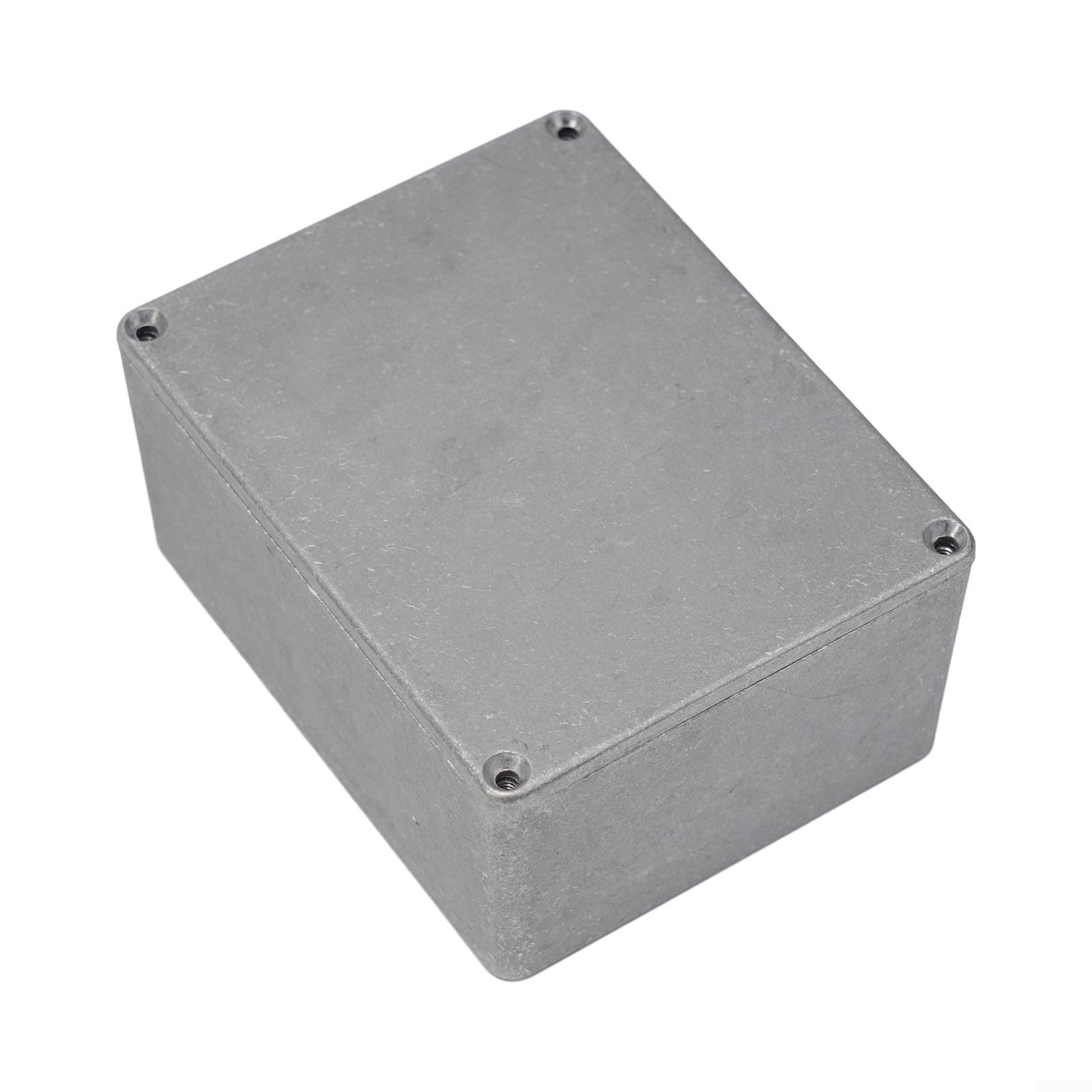 Robuste Aluminium-Projektbox für elektrische Anwendungen, silberfarbenes Druckguss-Gehäuse mit wasserabweisenden Eigenschaften (1590 C (120 x 94,5 x 50 mm)