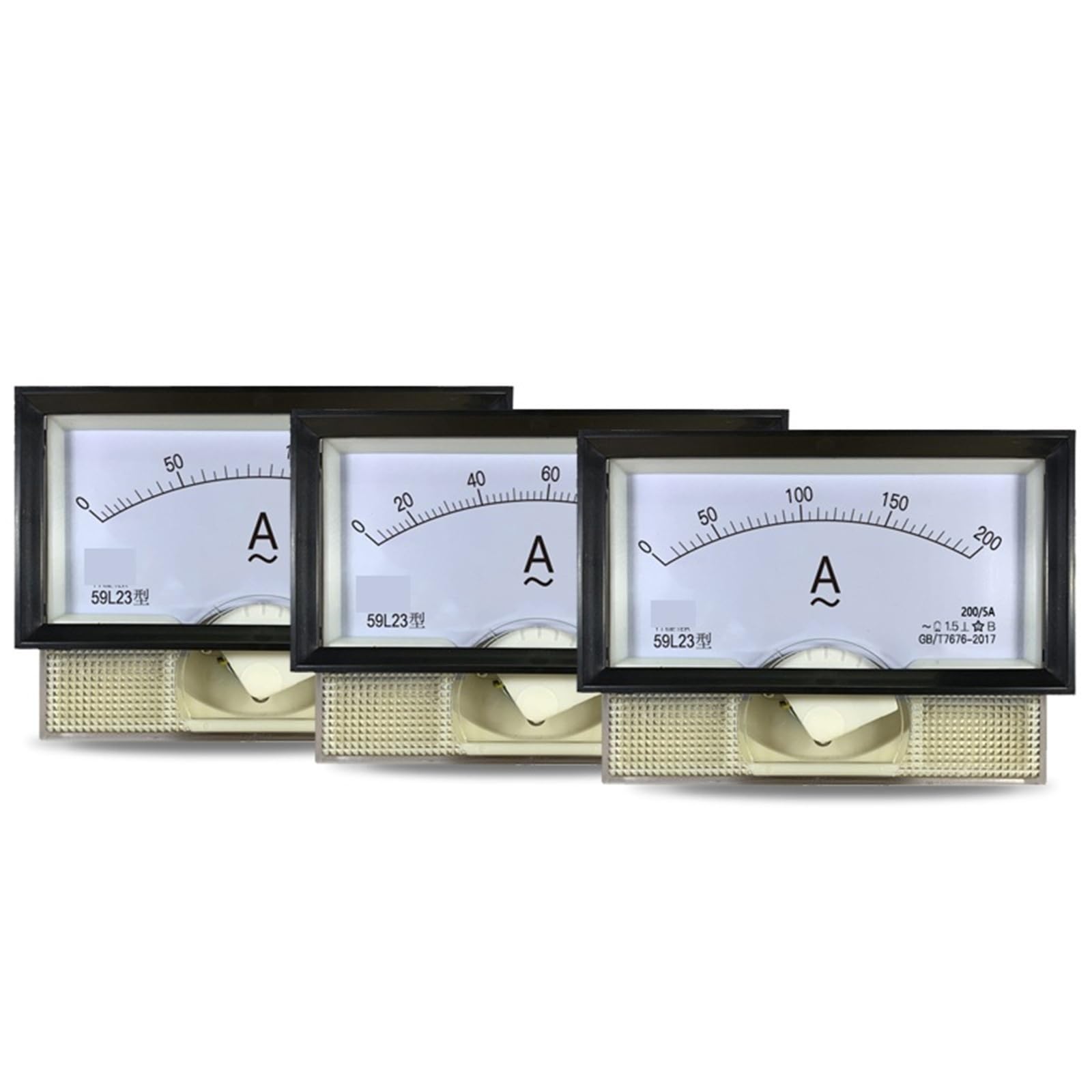 Amperímetro de CA 59L23-A 5/30/50/75/100/200/300/400/500/600/750-3000-5A con aguja y transformador (1 unidad)(AC 75-5A)