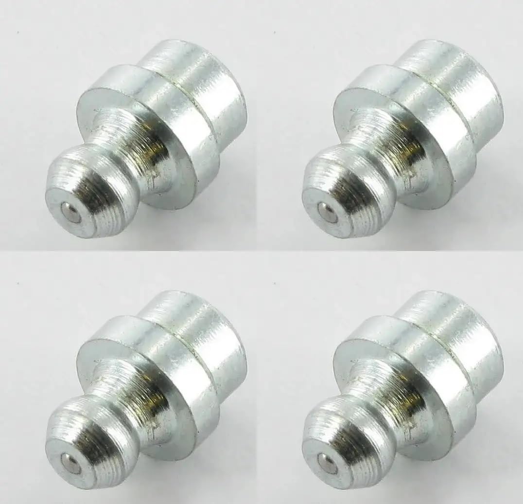 cyclingcolors 4 x grease nipple steel cone grease gun nipple tractor lawn mower car motorcycle scooter, M8 180°