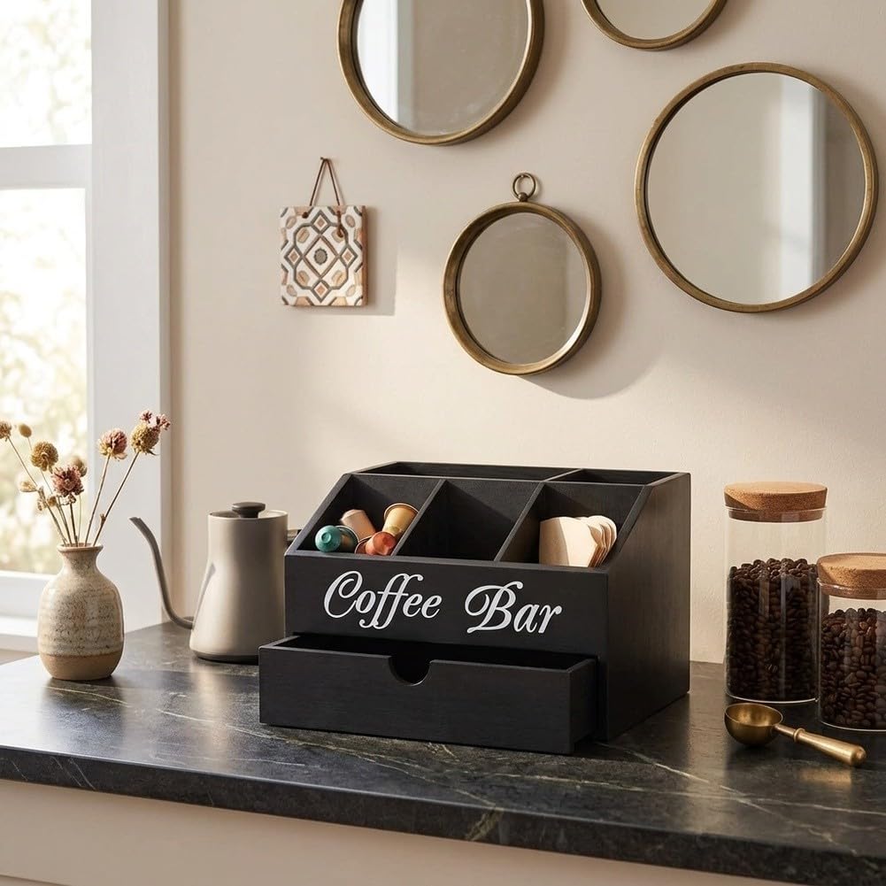 Organizzatore per caffè in 6 Scomparti Riutilizzabile Organizzatore