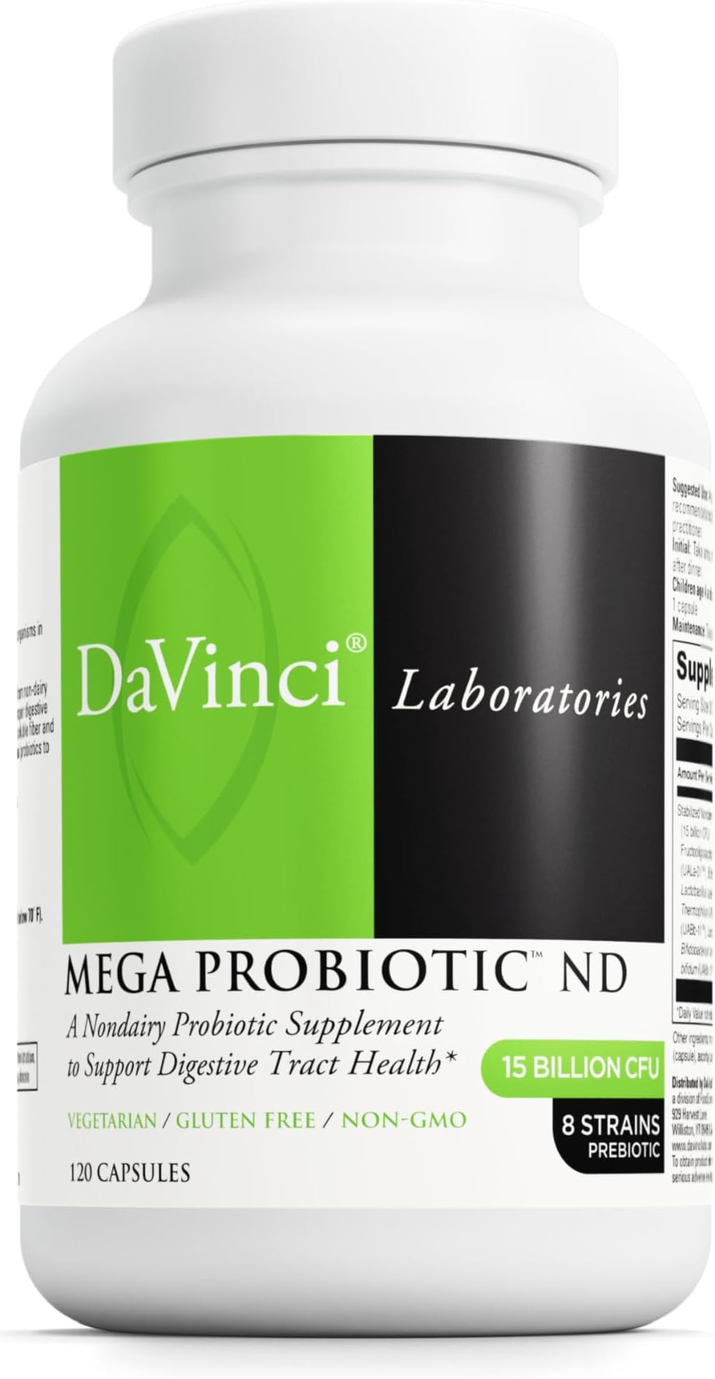 Labs Mega Probiotic ND - Non-Dairy Probiotic Supplement Supports Gut, Digestive & Brain Health* - Gut Health Support Supplement with Non-Dairy Complex* - 120 Vegetarian Caps