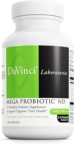 DAVINCI Labs Mega Probiotic ND - Suplemento probiótico no lácteo para apoyar la salud intestinal, la salud digestiva y la salud neurológica* - con