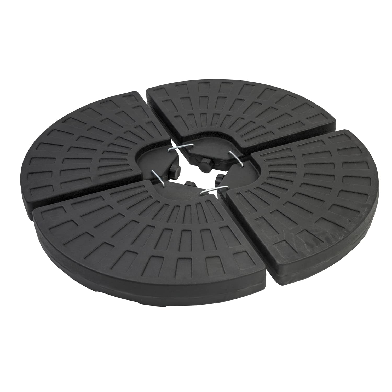 Straame 4PCS Garden Water Parasol Base, Circle Weight Stand for Cantilever, Sun Umbrella - Heavy Duty Black Parasol Weight for Banana Hanging Parasol Fillable with 60L Water/80Kg Sand (Base - Circle) — image 1