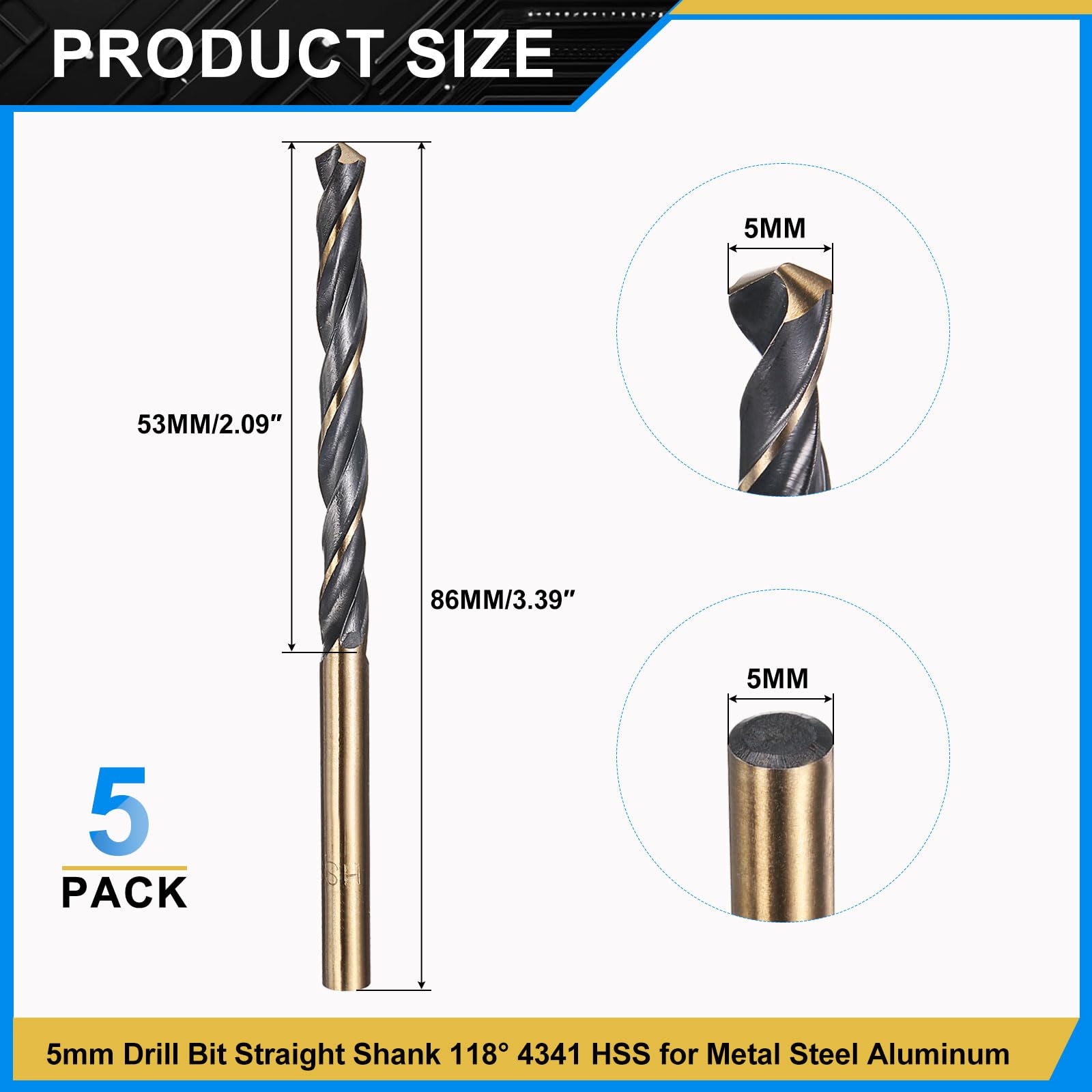 PATIKIL 5mm Drill Bit - Image 2