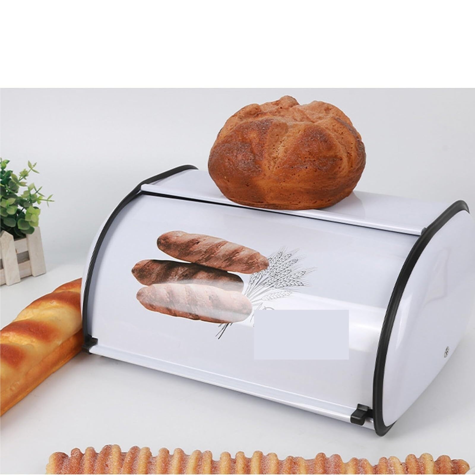 Pojemnik Do Przechowywania Chlebak Mały Kształt Żelazo Wielofunkcyjny Przechowywanie Proste Czyszczenie Uchwyt Na Chleb Ciasto Do Blatu Kuchennego